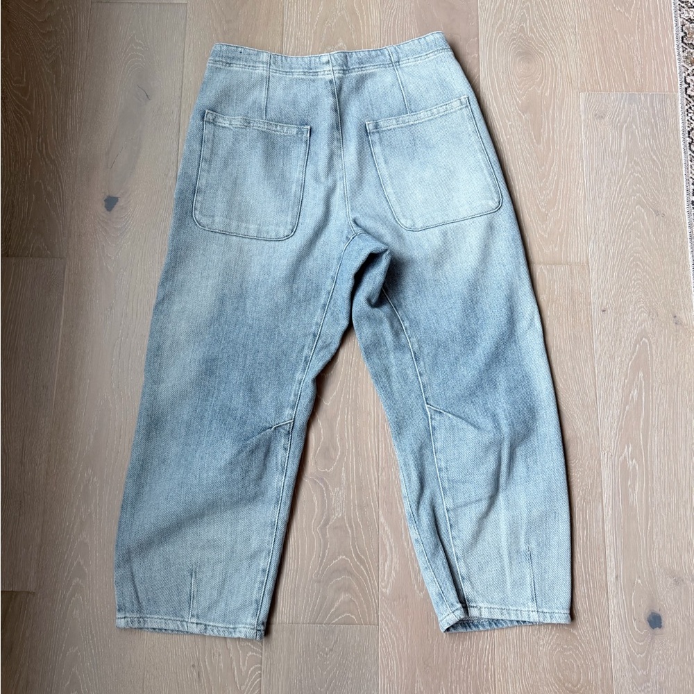 Free People Barrel Style Blue Jeans Size 28 - Picture 3 of 3